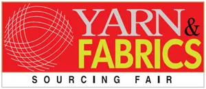 Banner for International Yarn & Fabrics Sourcing Fair showcasing textile diversity and global sourcing opportunities