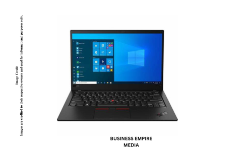 Lenovo laptop with a sleek black or silver exterior and the Lenovo logo on the lid. 