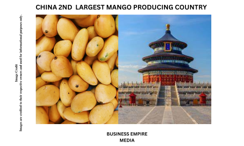 China with highlighted mango-producing regions 