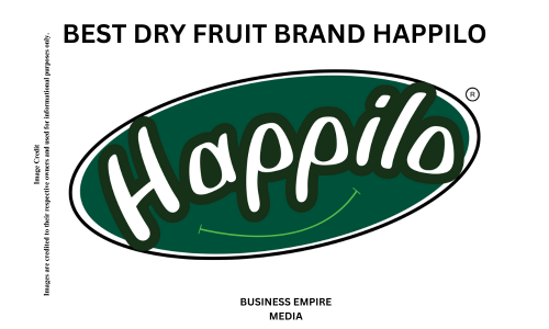 Happilo brand packaging featuring premium dry fruits like almonds, cashews, and mixed nuts, known for their quality and health benefits.